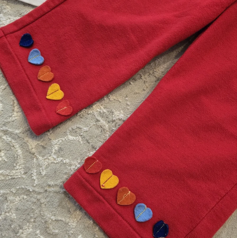 Vintage Y2k KHQ Sportswear Rainbow Button Embroidered 2pc Pants Top Set